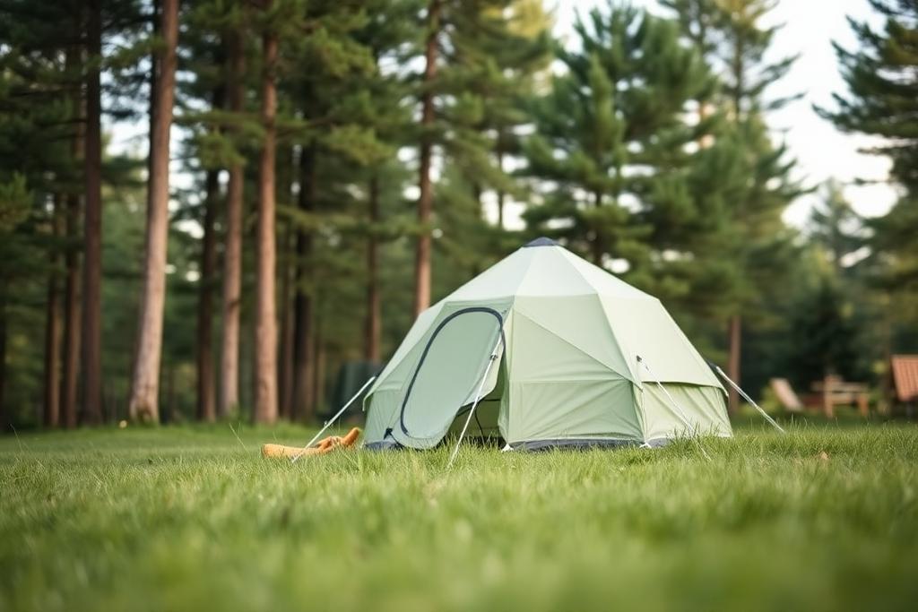 Hedged grass pitch in the meadow